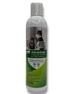 Advantage Flea & Tick Shampoo for Cats Kittens 8 oz Kills Fleas & Ticks